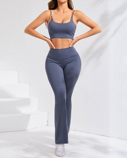 Women's Solid Color Casual High Waist Hip Lift Yoga Pants